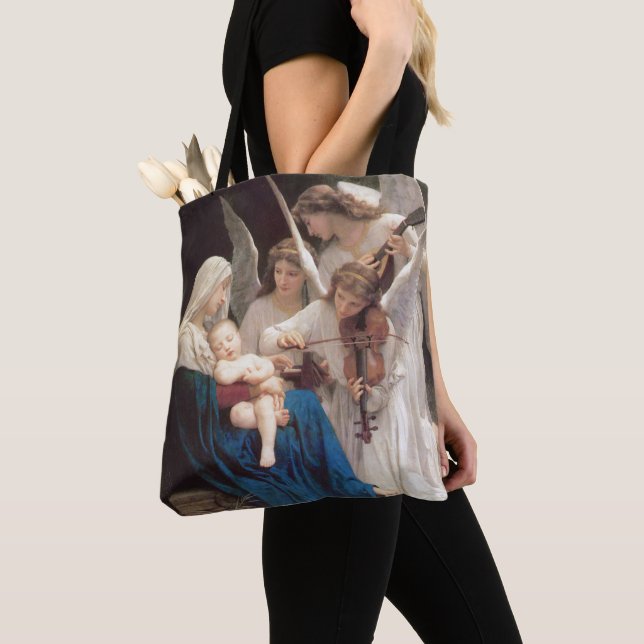 Song of the Angels (1881) by Bouguereau Tote Bag (Close Up)