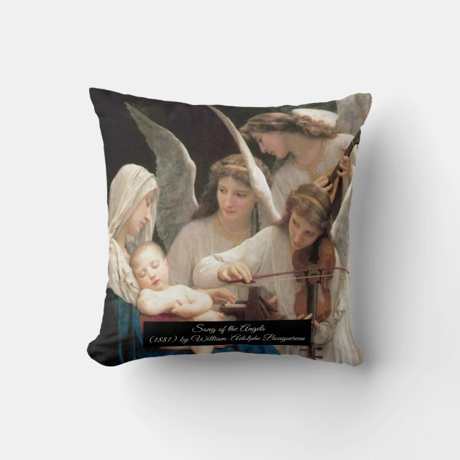 Song of the Angels Bouguereau Throw Pillow (Front)