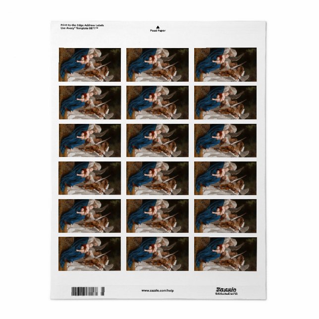 Song of the Angels by William-Adolphe Bouguereau Label (Full Sheet)