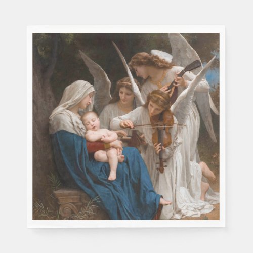 Song of the Angels by William_Adolphe Bouguereau Napkins
