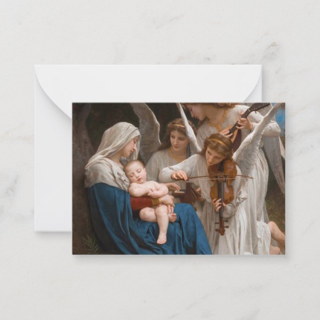 Song of the Angels by William-Adolphe Bouguereau Note Card (Front)