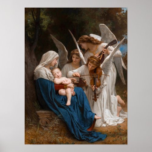 Song of the Angels by William_Adolphe Bouguereau Poster
