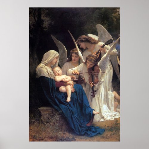 Song of the Angels by William Adolphe Bouguereau Poster
