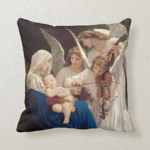 Song of the Angels Christmas Throw Pillow