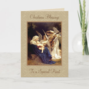 Song of the Angels Religious Blessed Mother Holiday Card