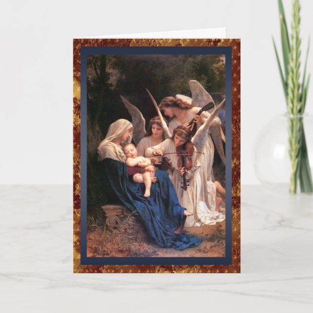 Song of the Angels Vintage Christmas Holiday Card (Front)