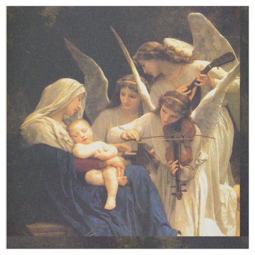 Song of the Angels William_Adolphe Bouguereau Fabric