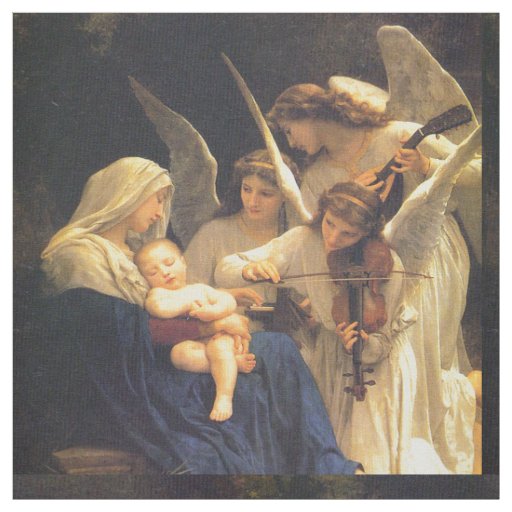 Song of the Angels, William-Adolphe Bouguereau Fabric