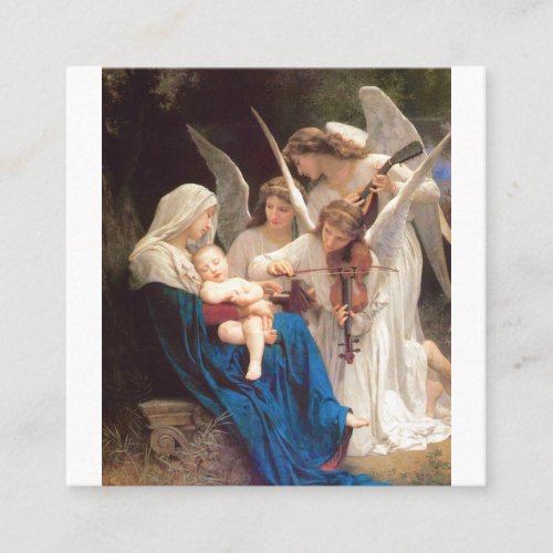 Song of the Angels _ William_Adolphe Bouguereau Square Business Card