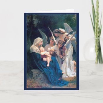 Song Of The Angels William Bouguereau Fine Art Holiday Card by weepingcherrylane at Zazzle