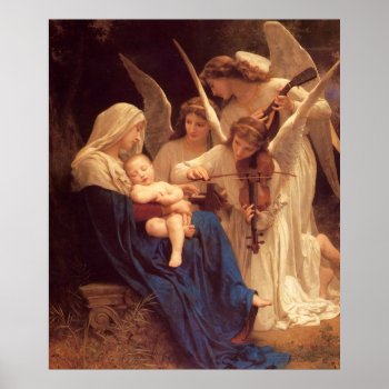 Song Of The Angels William Bouguereau Fine Art Pos Poster by LeAnnS123 at Zazzle