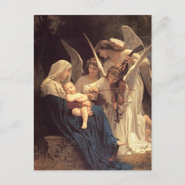 Song of the Angles Baby Jesus Christmas Holiday Postcard (Front)
