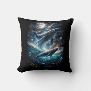 Song of the Cosmic Tide Throw Pillow