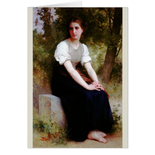 Song of the Nightingale by Bouguereau Cards (Front)