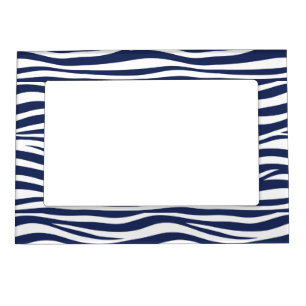 Song of the Sea Navy Blue Nautical Flowing Waves Magnetic Frame