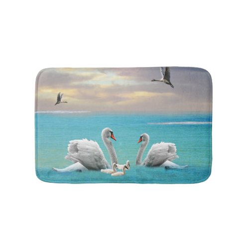 Song Of The White Swan Bath Mat