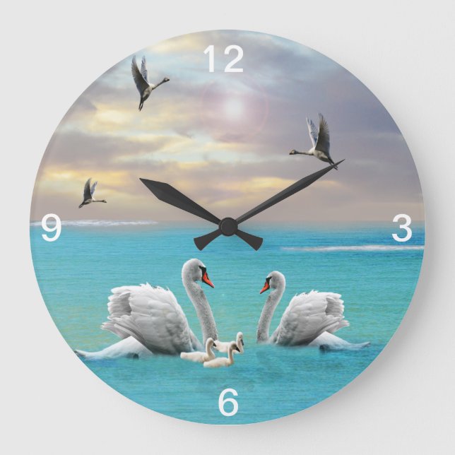 Song Of The White Swan, Large Clock (Front)