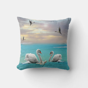 Song Of The White Swan, Throw Pillow