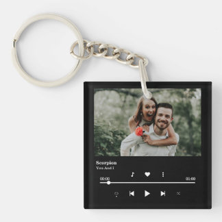 Song Player Couple Anniversary Keychain