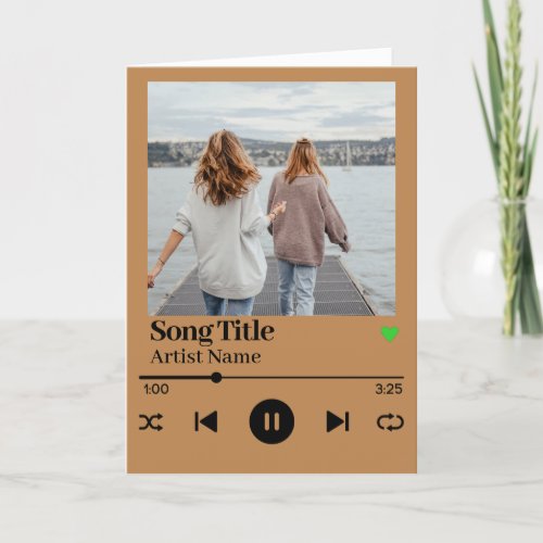Song Playlist Custom Photo Card