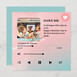Song Playlist Photo Love Valentine's Day Card