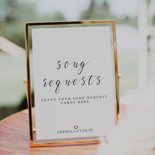 Song Request Cards Sign