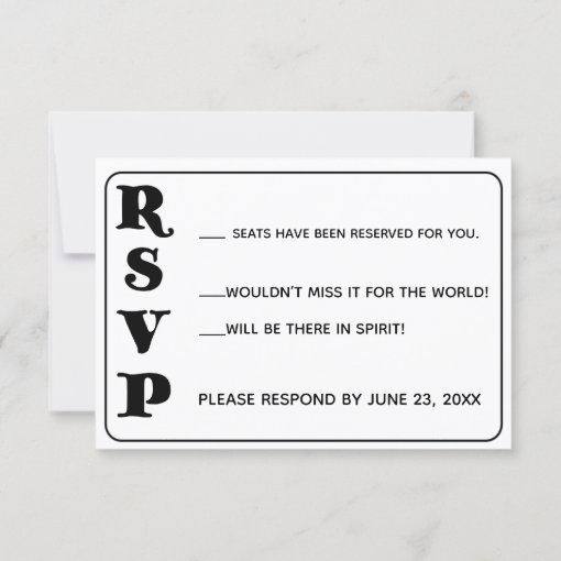 Song Request RSVP Card | Zazzle