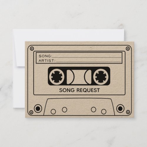 Song Request RSVP Card