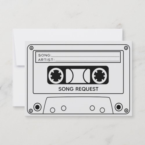Song Request RSVP Card