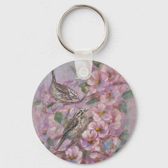 Song Sparrow Keychain (Back)