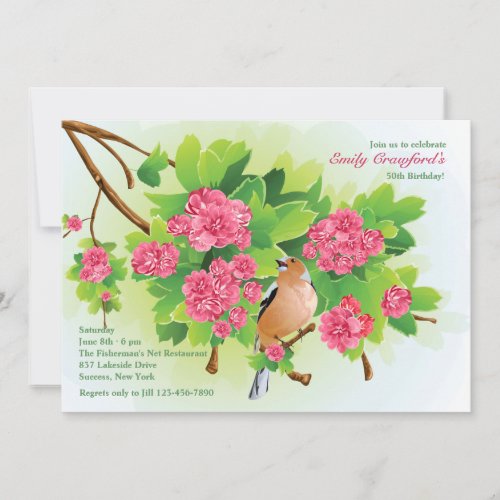 Songbird Birthday Party Invitation