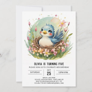 Songbird Colibri Bird Birthday Invitation