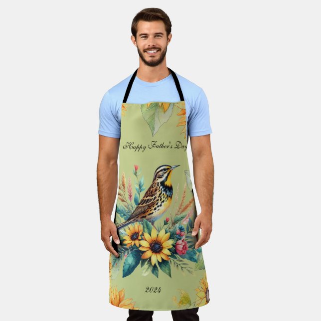 Songbird Happy Father's Day  Apron (Worn)