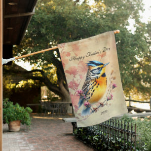 Songbird Happy Father's Day House Flag