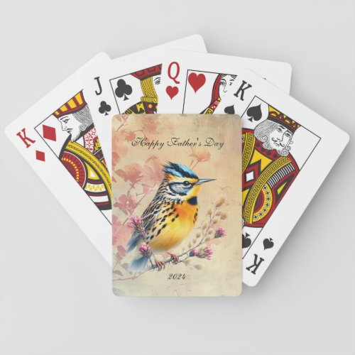 Songbird Happy Fathers Day Poker Cards