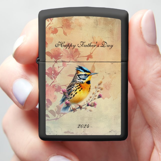 Songbird Happy Father's Day Zippo Lighter (In Hand)
