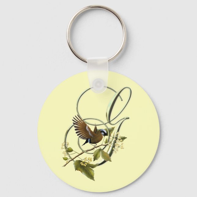Songbird Initial G Keychain (Front)
