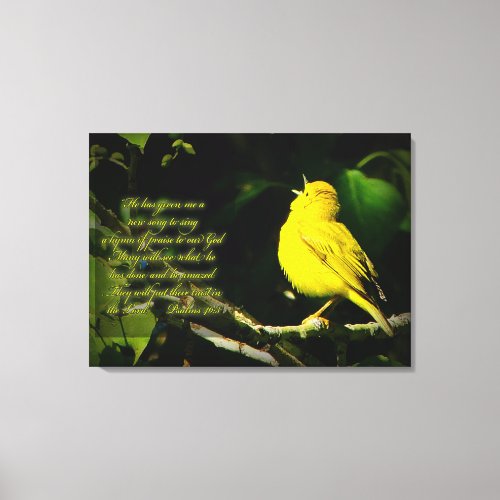 Songbird Inspirational Canvas Print