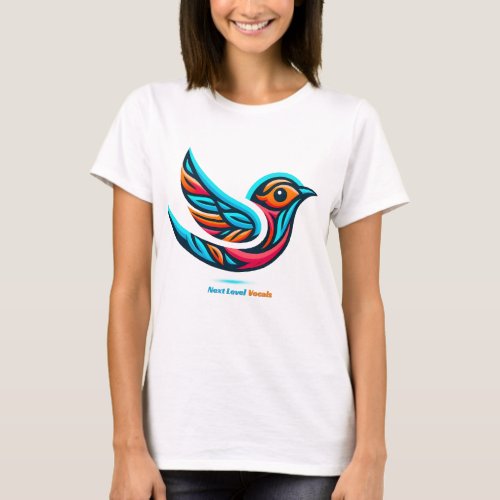 Songbird Nightingale with text Next Level Vocals T_Shirt