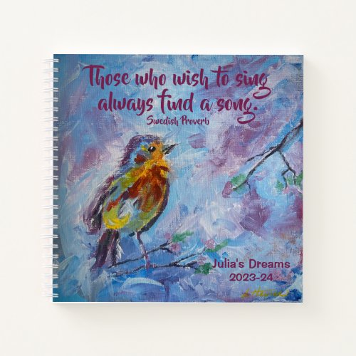 Songbird of Hope Softcover Bullet Journal