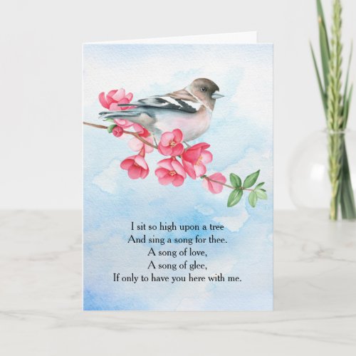 Songbird Poem Card