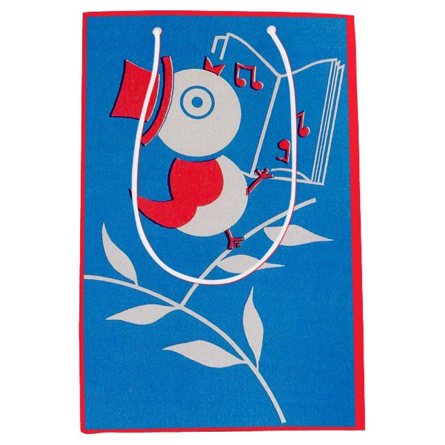 songbird print medium gift bag (Front)