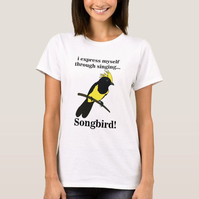 Songbird Tit Bird Funny Birdwatching Birdwatcher T-Shirt (Front)