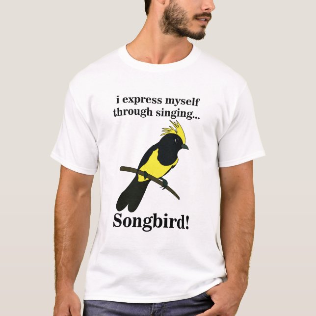 Songbird Tit Bird Funny Birdwatching Birdwatcher T-Shirt (Front)