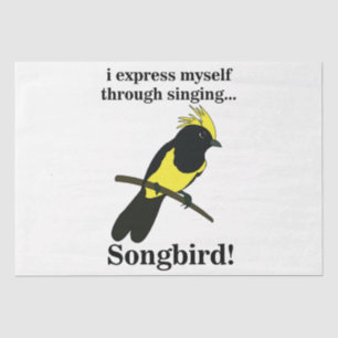 Songbird Tit Bird Funny Birdwatching Birdwatcher Tissue Paper