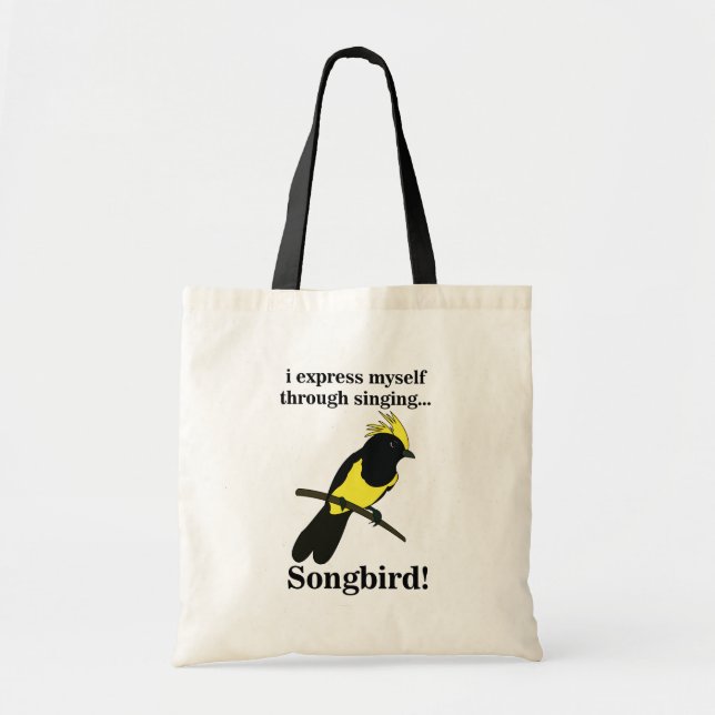 Songbird Tit Bird Funny Birdwatching Birdwatcher  Tote Bag (Front)