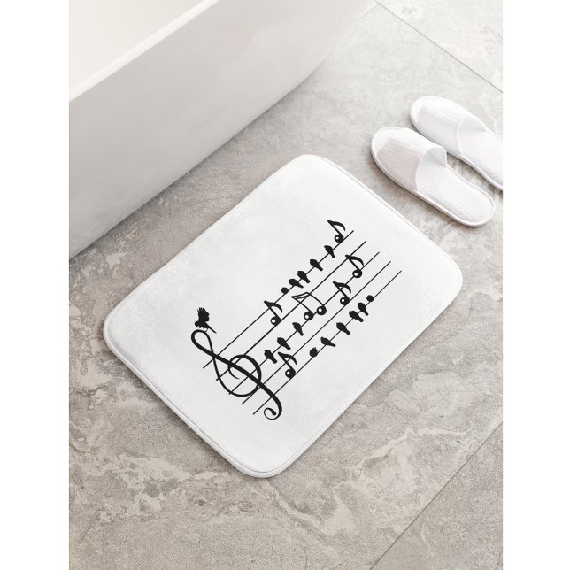 Songbird Treble Clef Art Bath Mat (Creator Uploaded)
