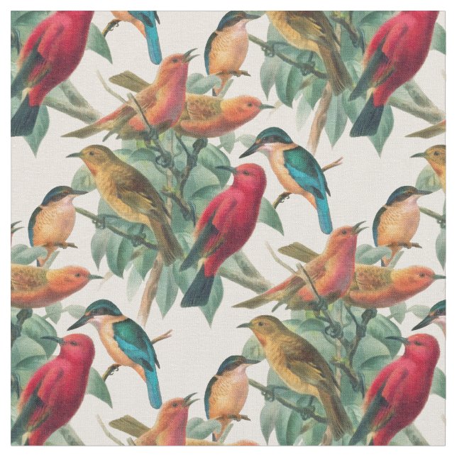 Songbirds Fabric (Close Up)