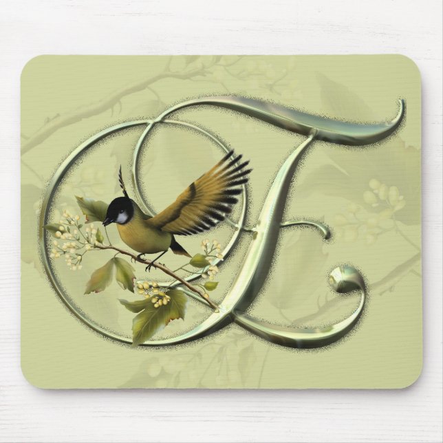 Songbirds Initial E Mouse Pad (Front)