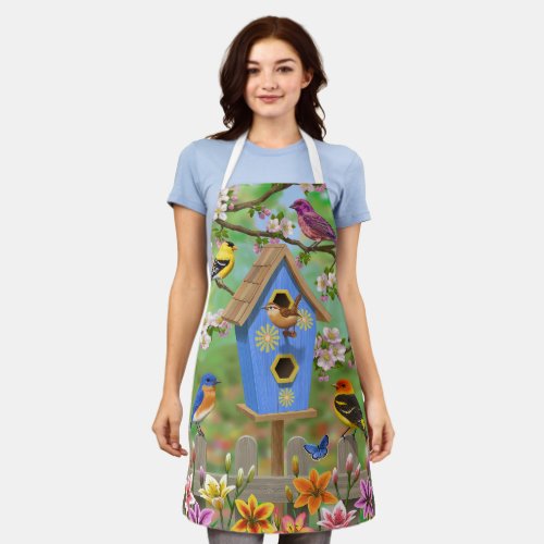 Songbirds Lily Garden Birdhouse Apron